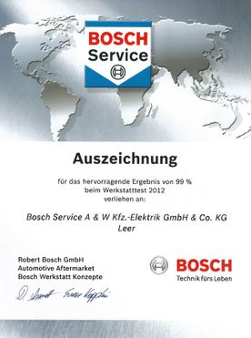 ​A&W KFZ-Elektrik GmbH & Co. KG​ ​Leer​ Zeugnis